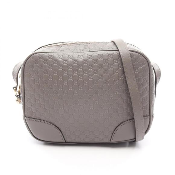 Gucci Handbags - GUCCI Authentic Gray Leather Shoulder Bag